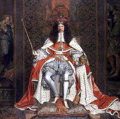 John Michael Wright Charles II of England in Coronation robes Norge oil painting art
